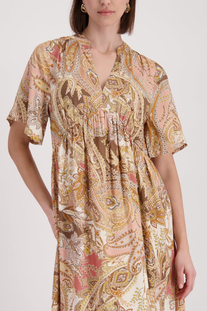 Dress W All-Over Mocca