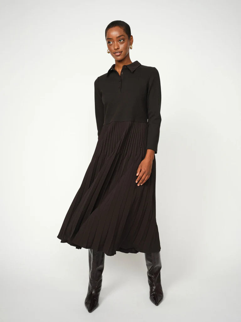 MAIKE PLEAT DRESS BLK