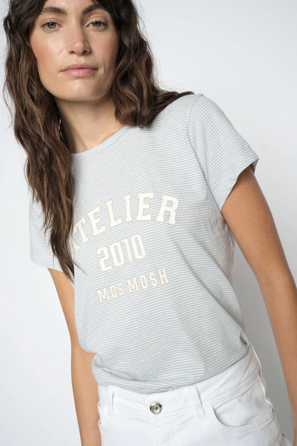Camp O-SS Stripe Tee Skyway