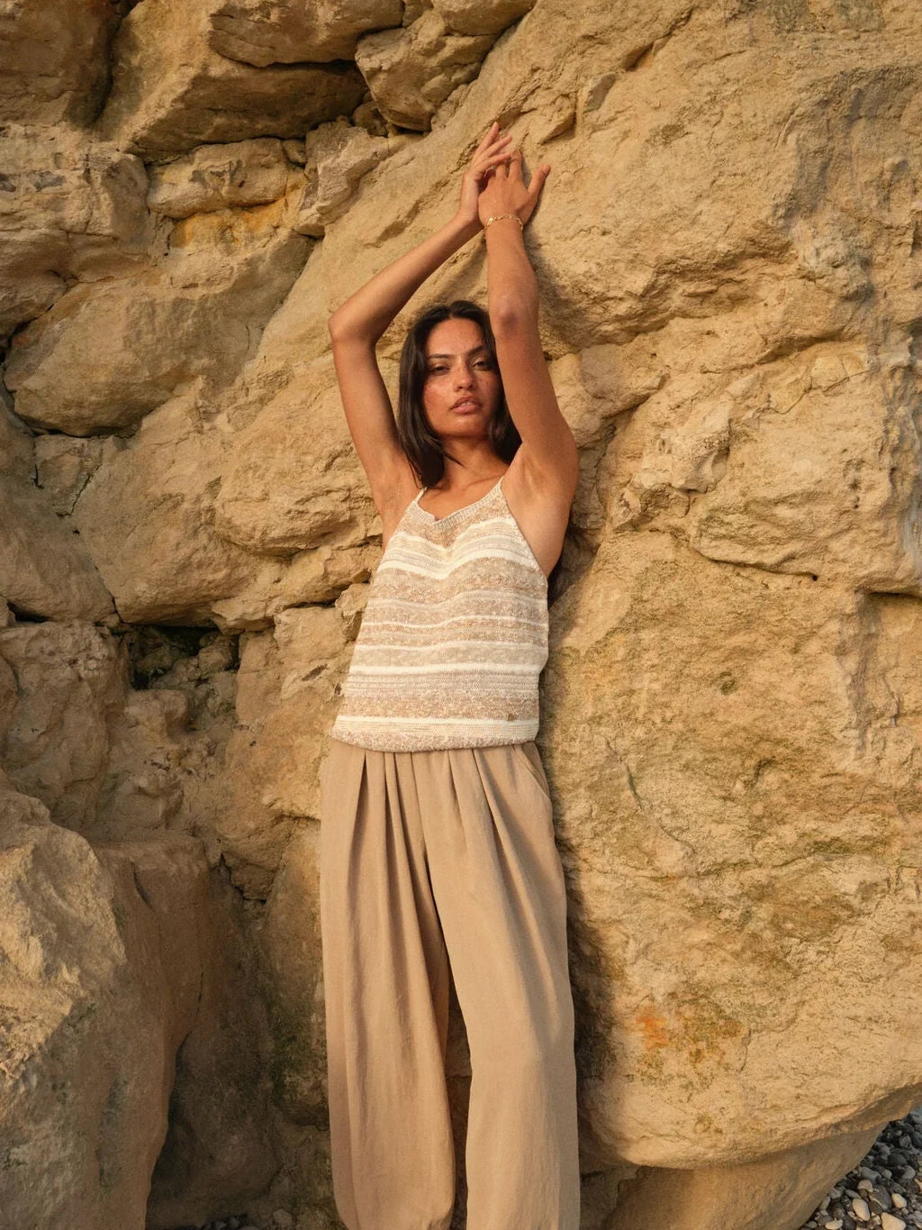 Kya Edele Knit Top Ecru