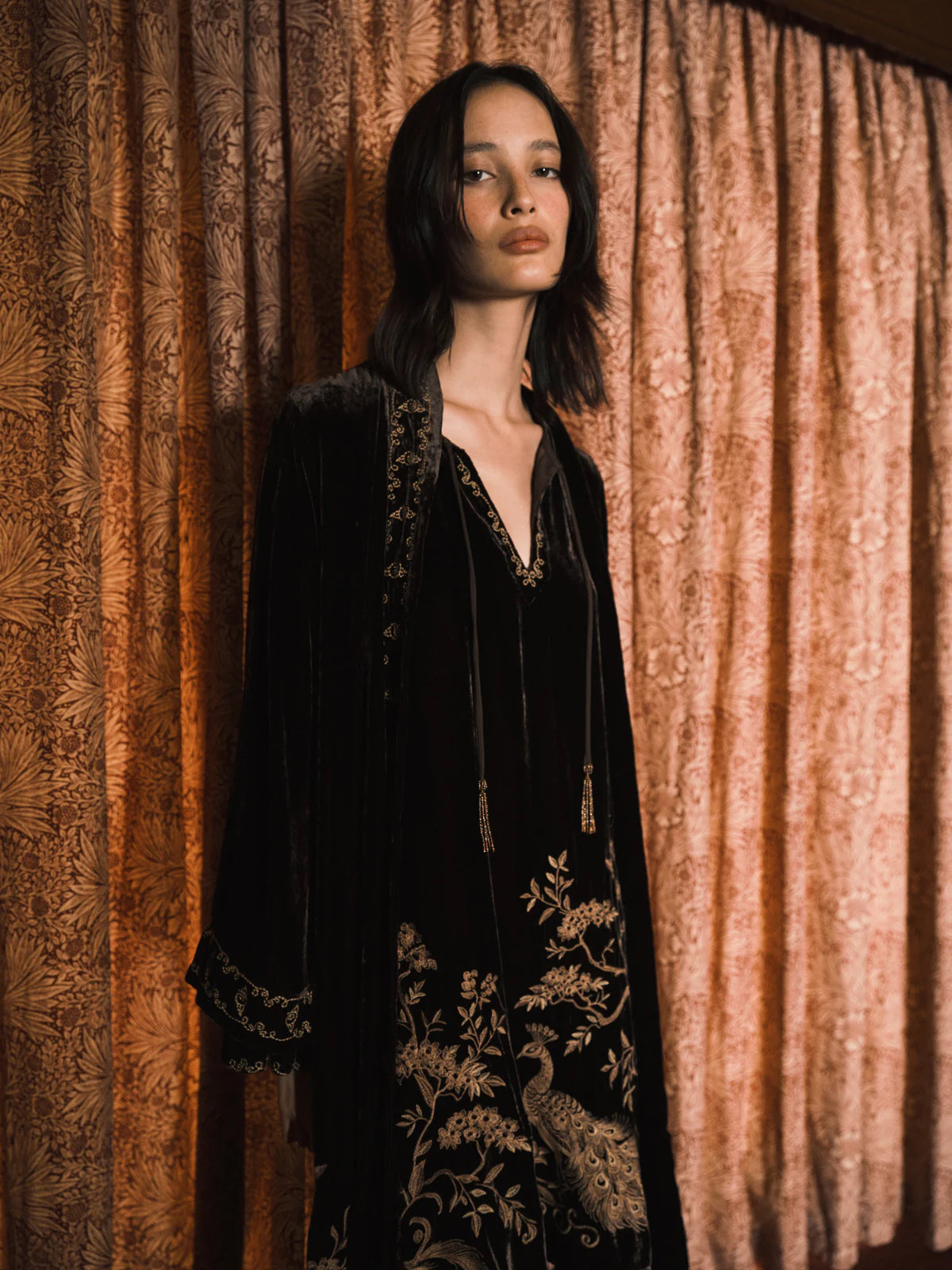 Velvet Kimono Coat - Molly