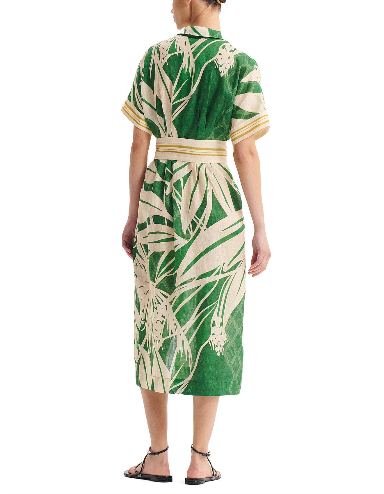 Sorrento Linen Shirt Dress Print