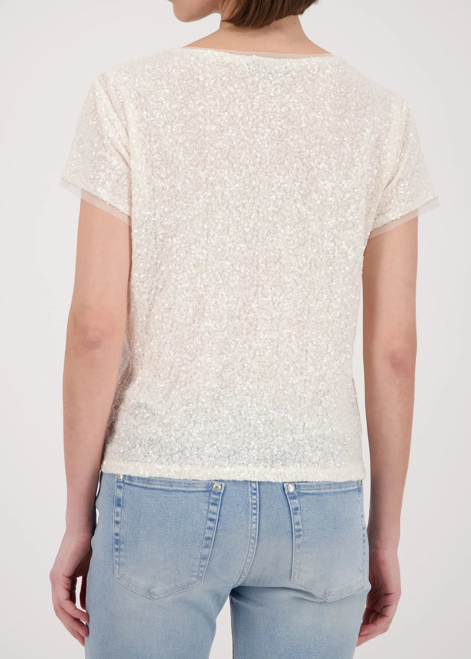 All-Over Sequin T-Shirt Marble