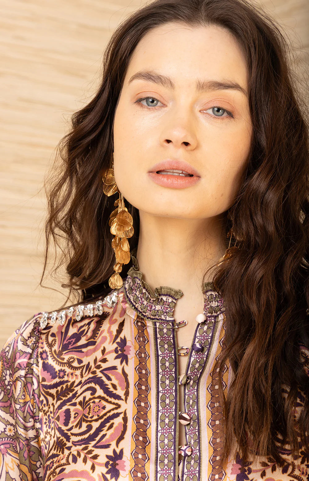 Etta Long Sleeve Top With Beads