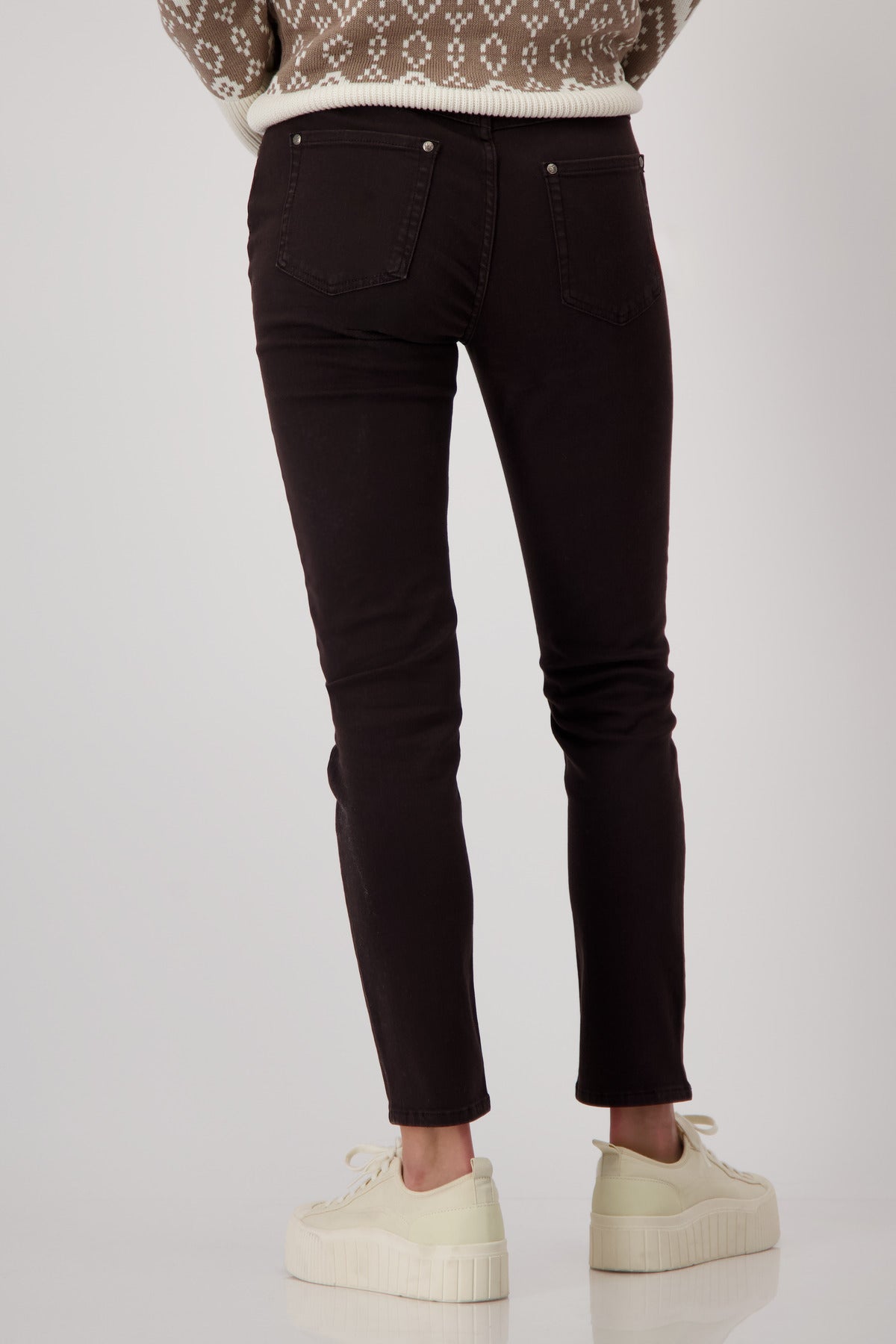 Destroyed Jeans with Sequins - Espresso