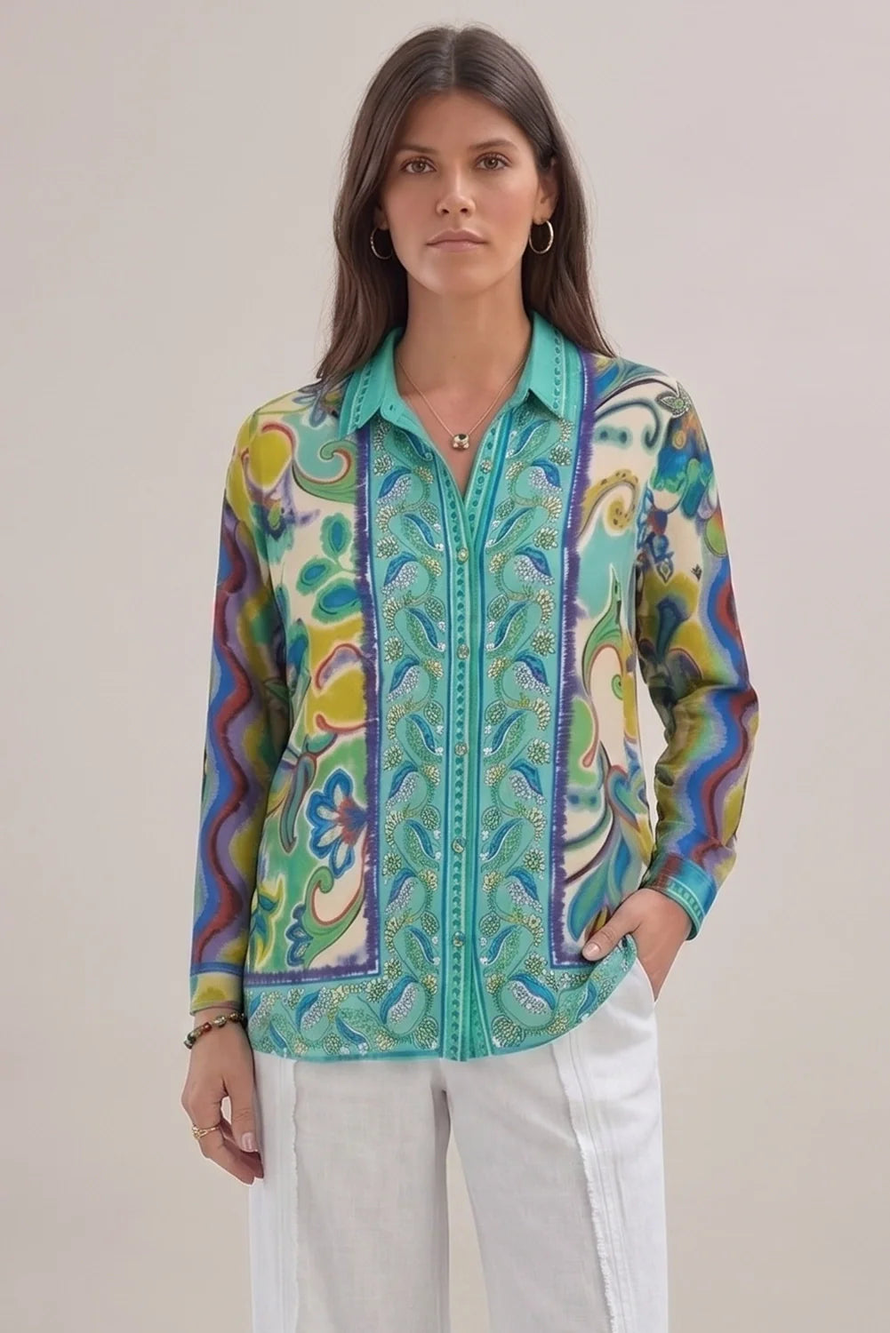 The Audrey Button Up Shirt Rosea