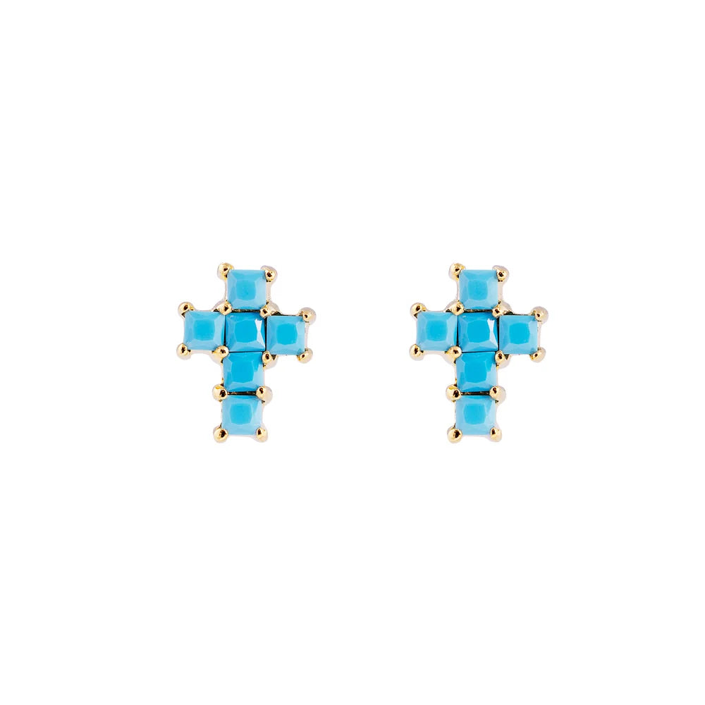 Azzurra Cross Studs