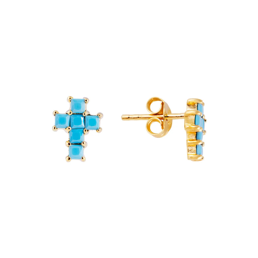 Azzurra Cross Studs