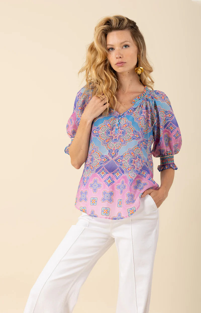 Eileen Solid 3/4 Sleeve Top