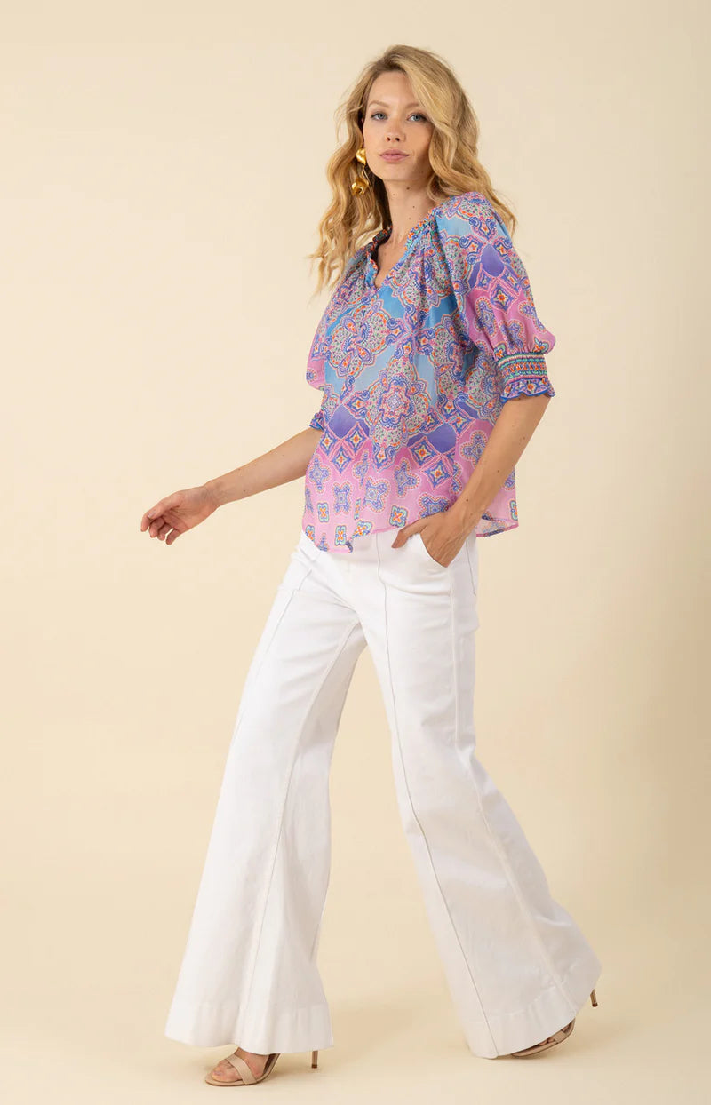 Eileen Solid 3/4 Sleeve Top