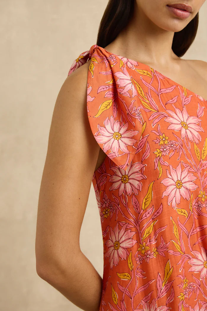 Helena Dress - Spring Daisy Crimson