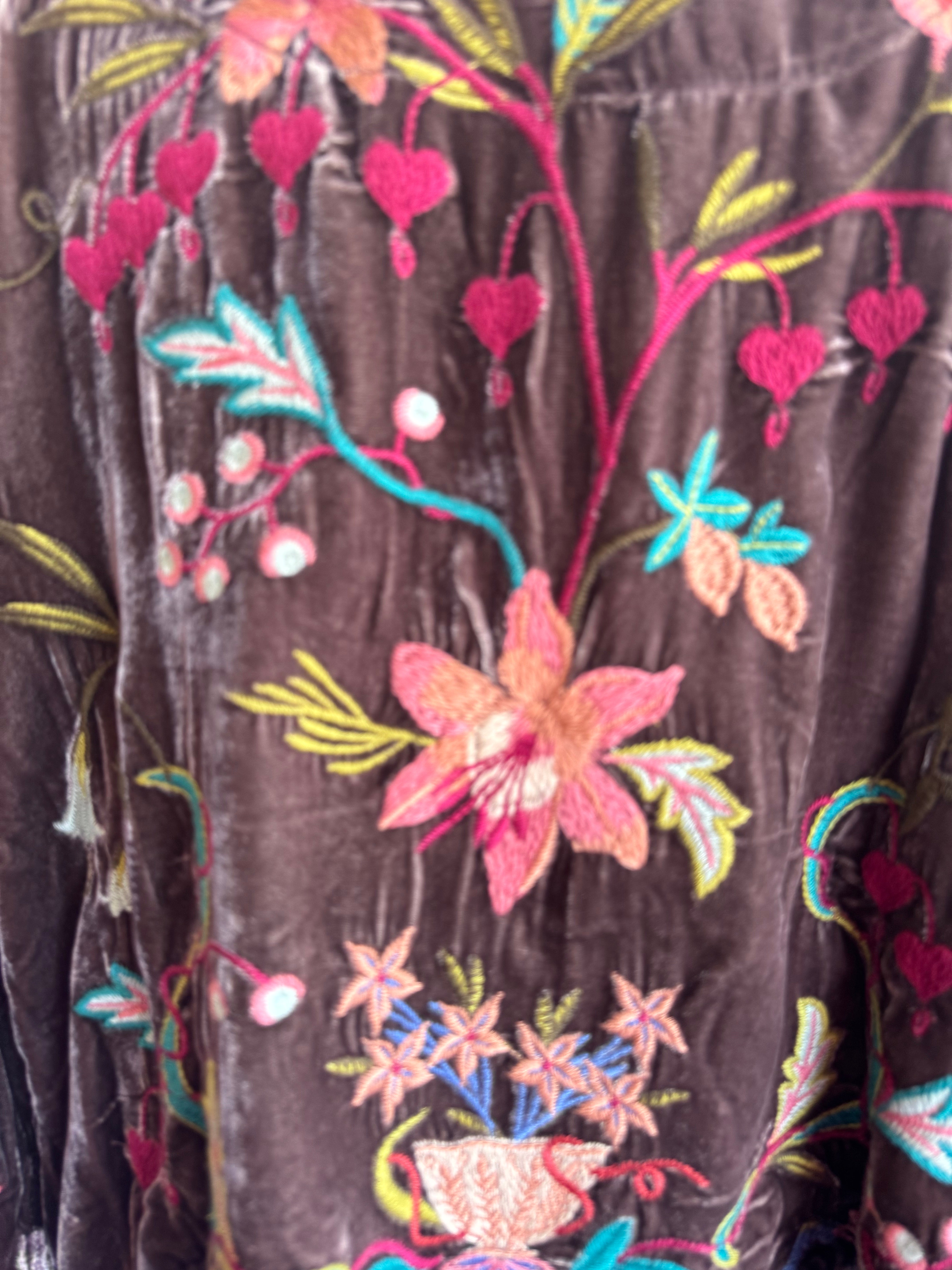 Velvet Bolero Amarylla Coffee Bean Brown