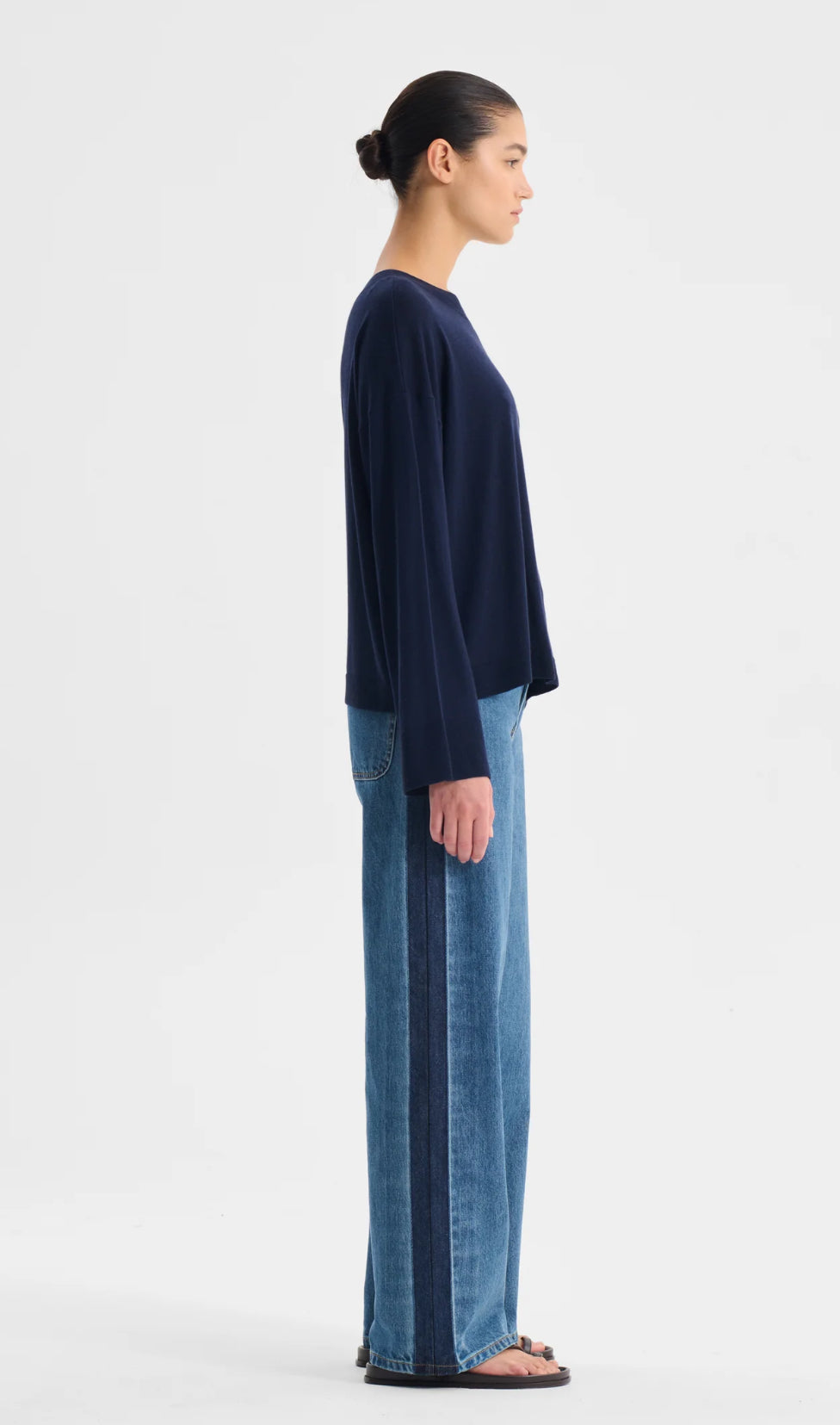 Rhyan Knit Pullover Navy