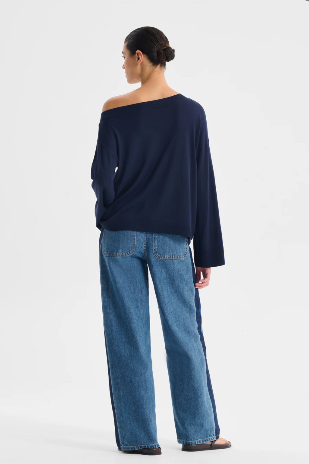 Rhyan Knit Pullover Navy