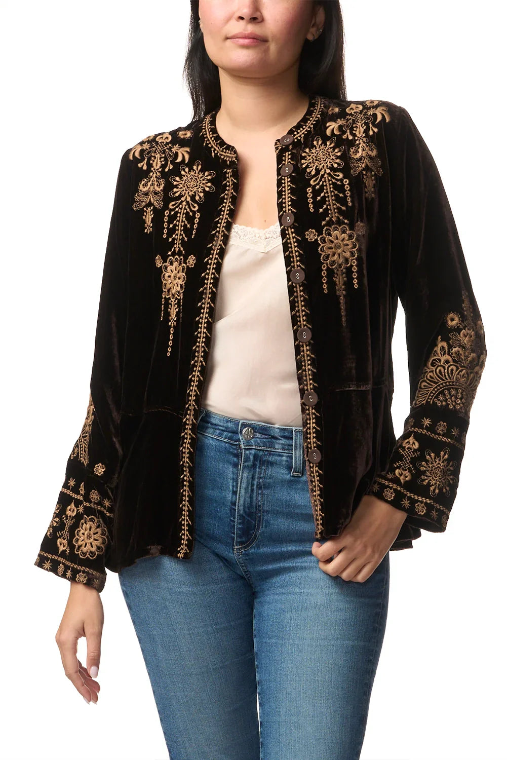 Velvet Peplum Jacket - Marik