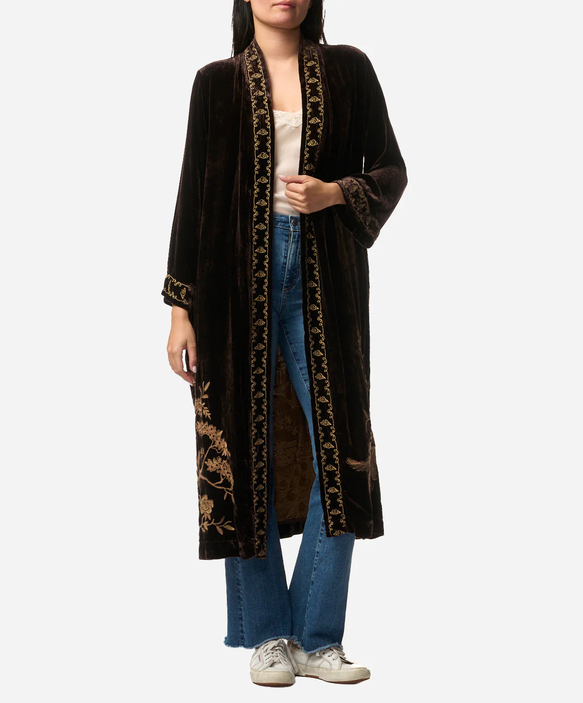 Velvet Kimono Coat - Molly