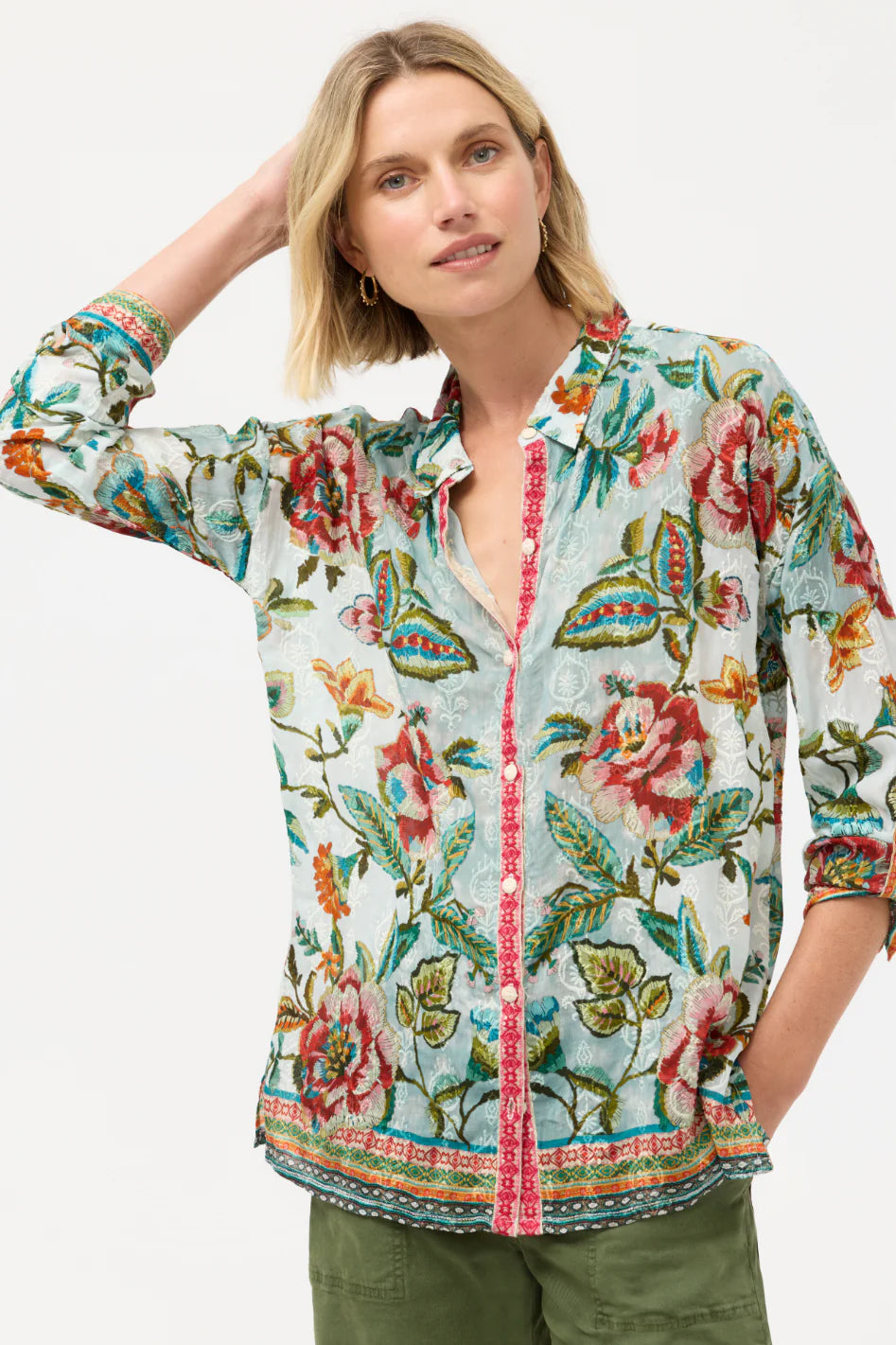 the Audrey Button Up Shirt - Gillian