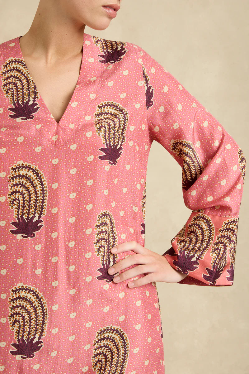 Leandra Dress Tide Hibiscus