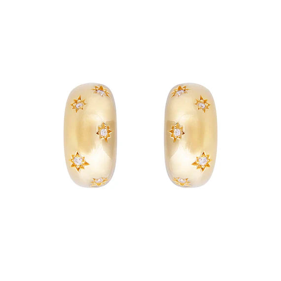 Starburst Flared Hoops