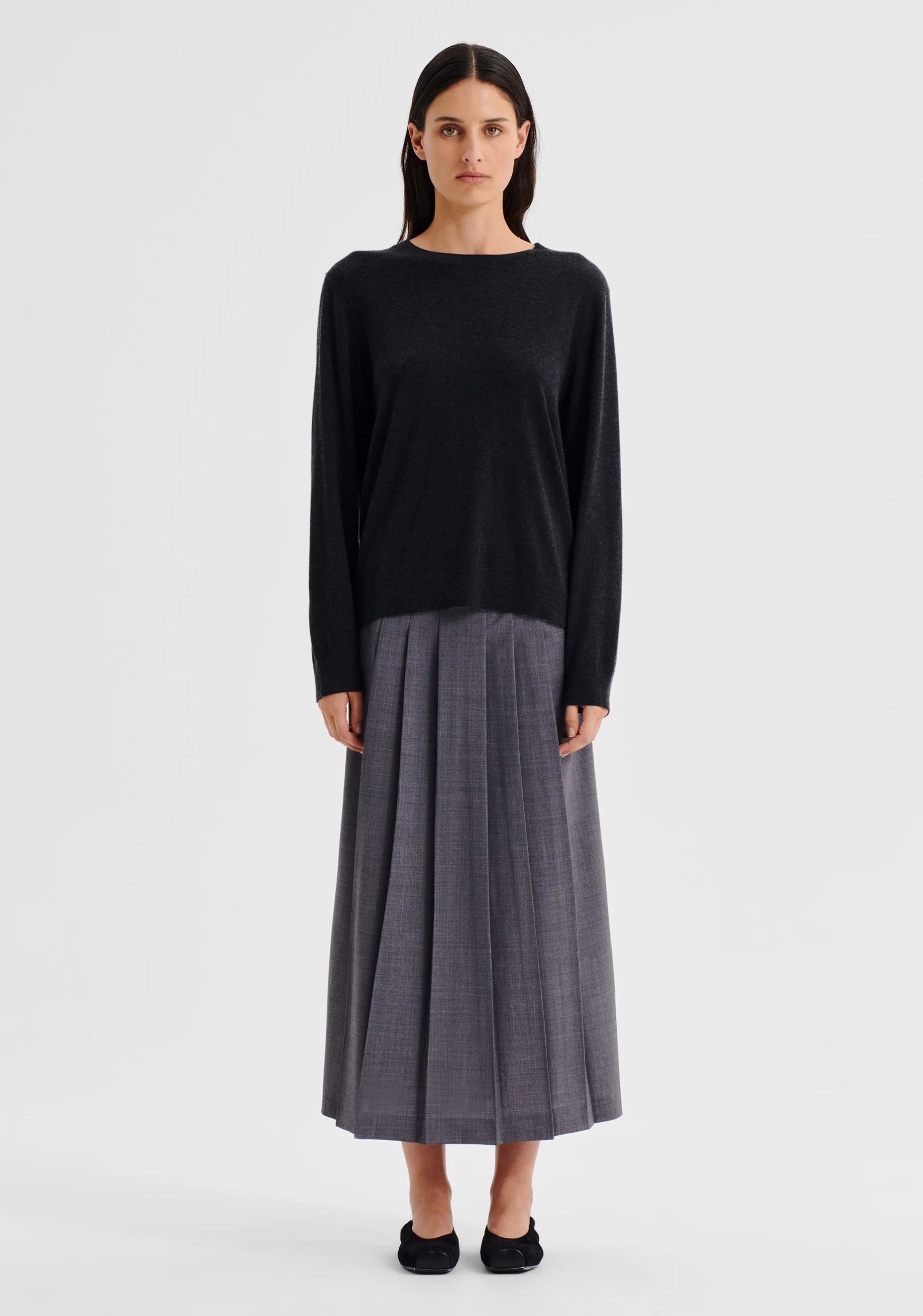 Margo Knit Pullover Charcoal