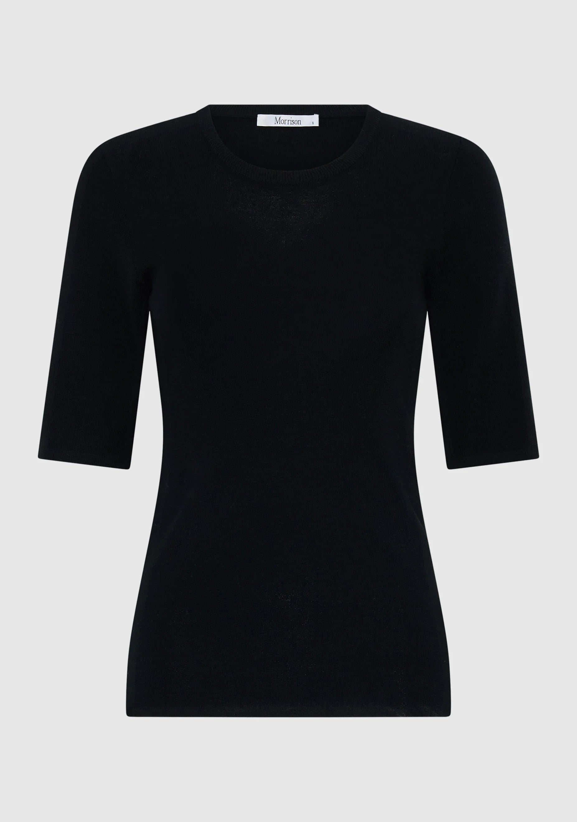 Talia Merino Knit Tee Black