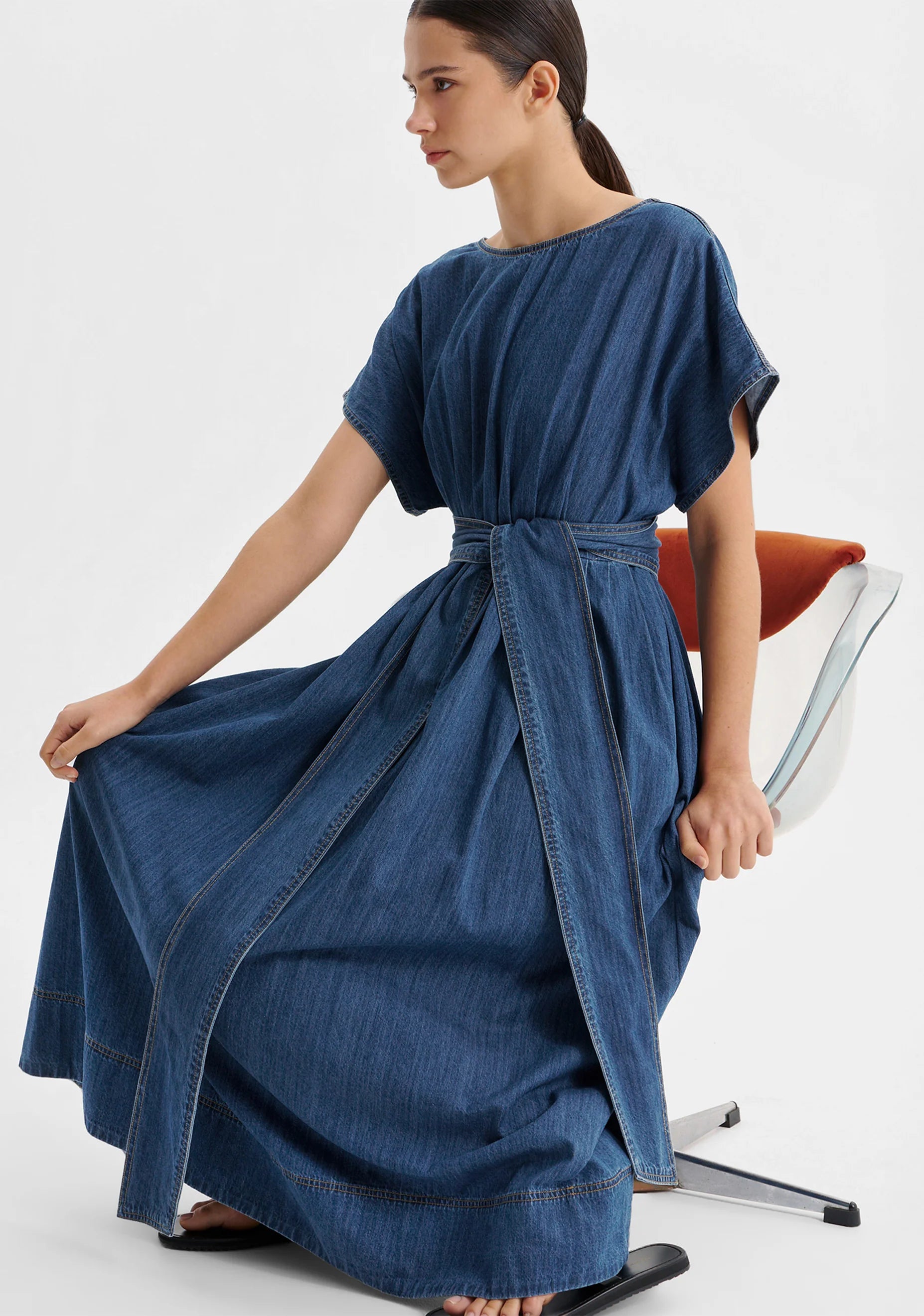 Tatum Denim Dress Blue