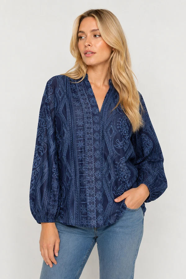 Gata Allo Blouse Crown Blue