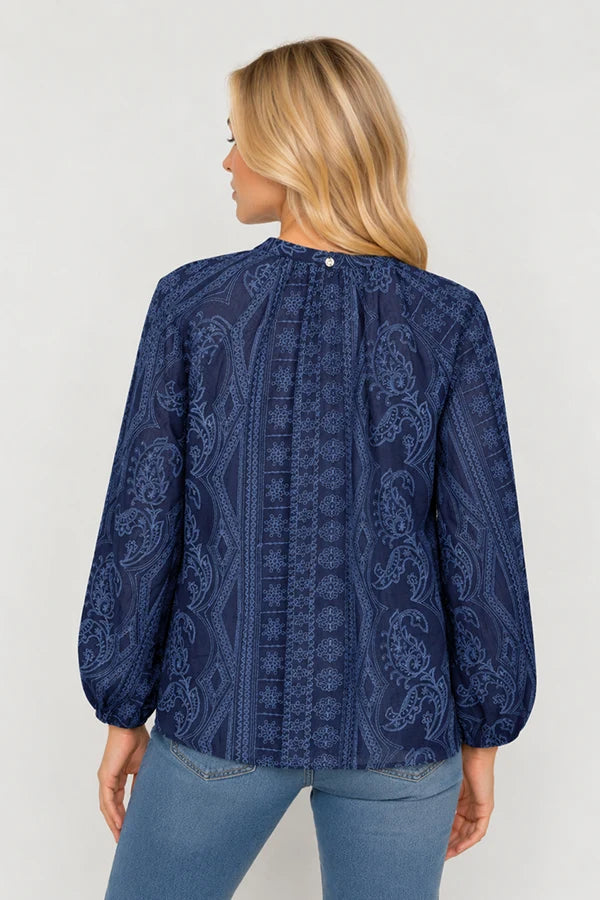 Gata Allo Blouse Crown Blue