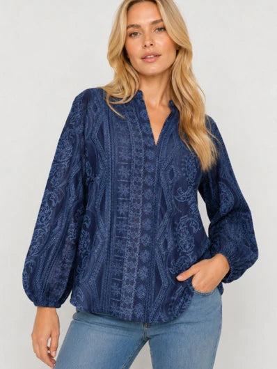Gata Allo Blouse Crown Blue