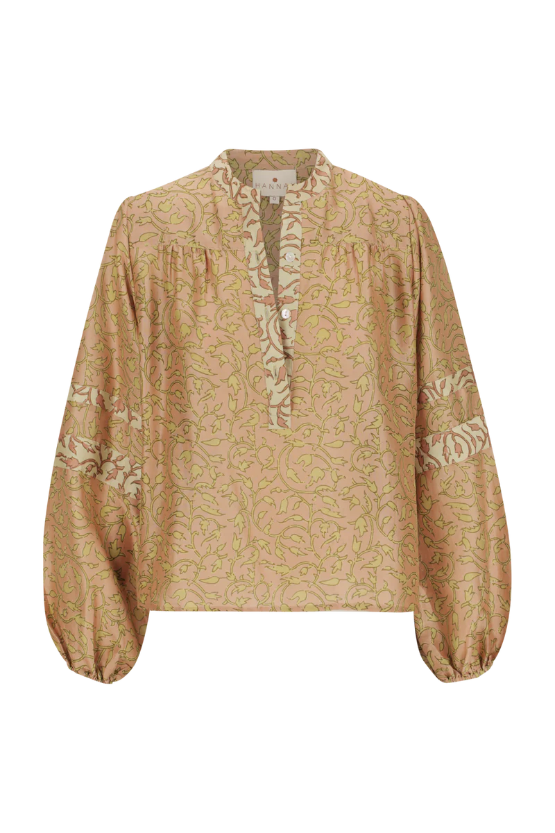 Quinn Blouse Midnight Vine Khaki