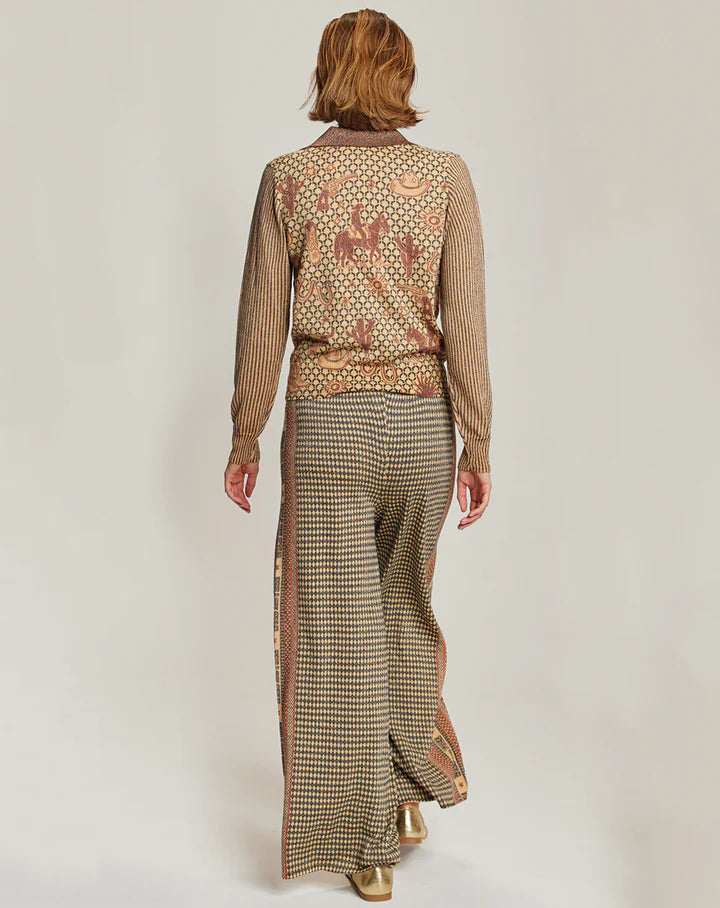 MICHELLE WIDE LEG KNIT PANT RODEO