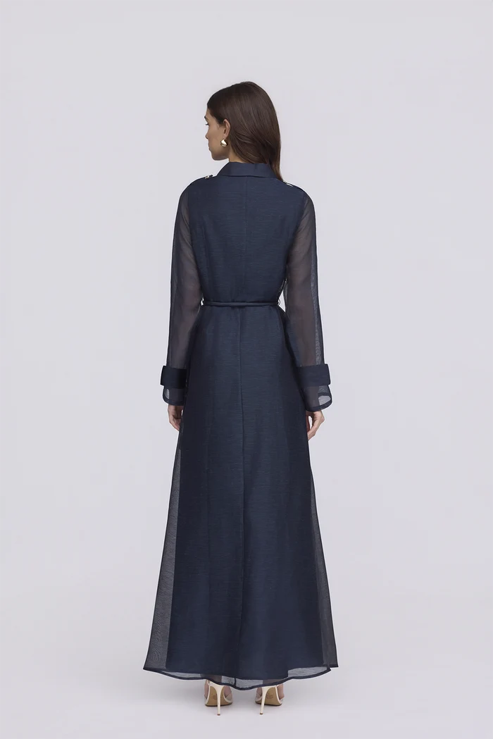 Louna Maxi Shirt Dress Midnight Sky