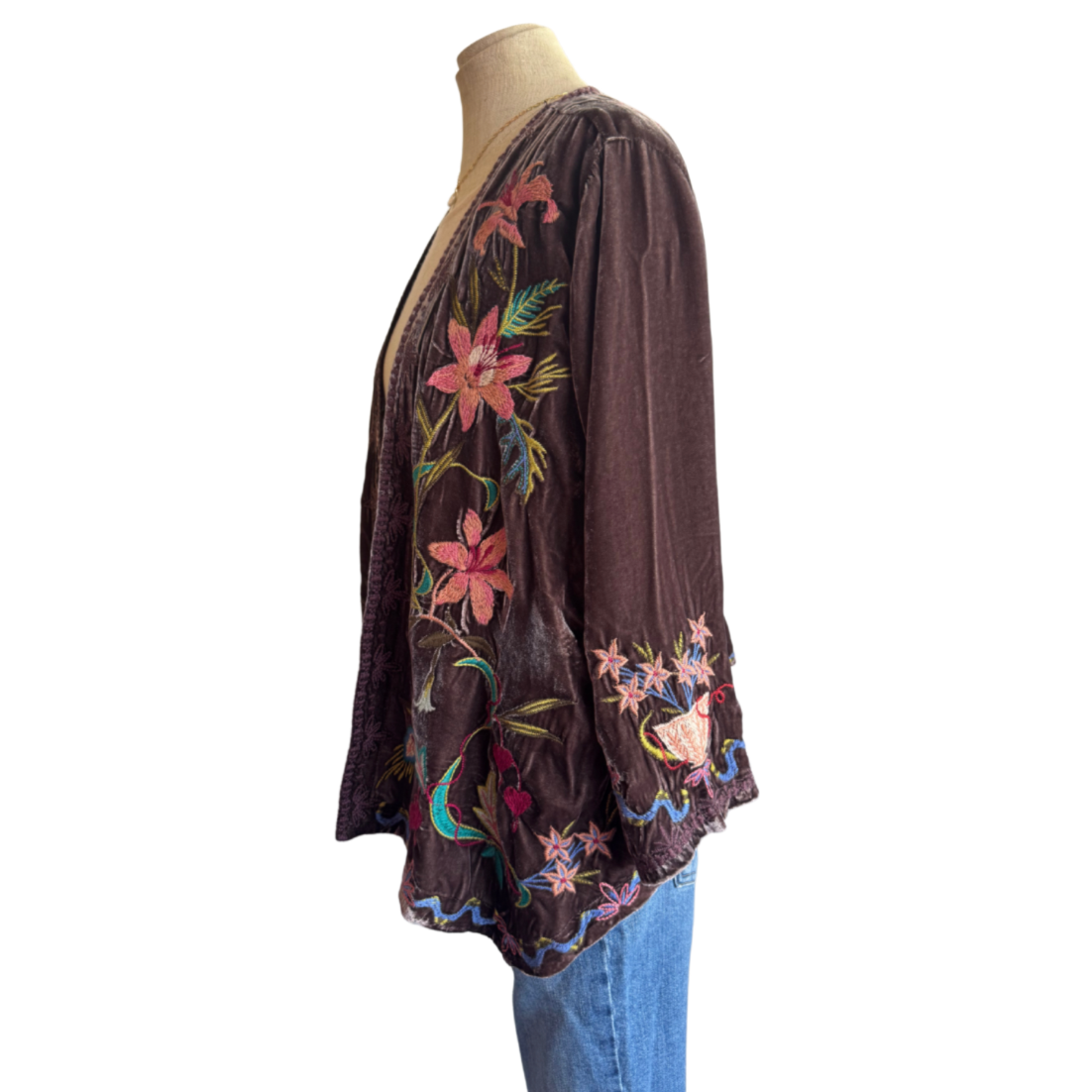 Velvet Bolero Amarylla Coffee Bean Brown