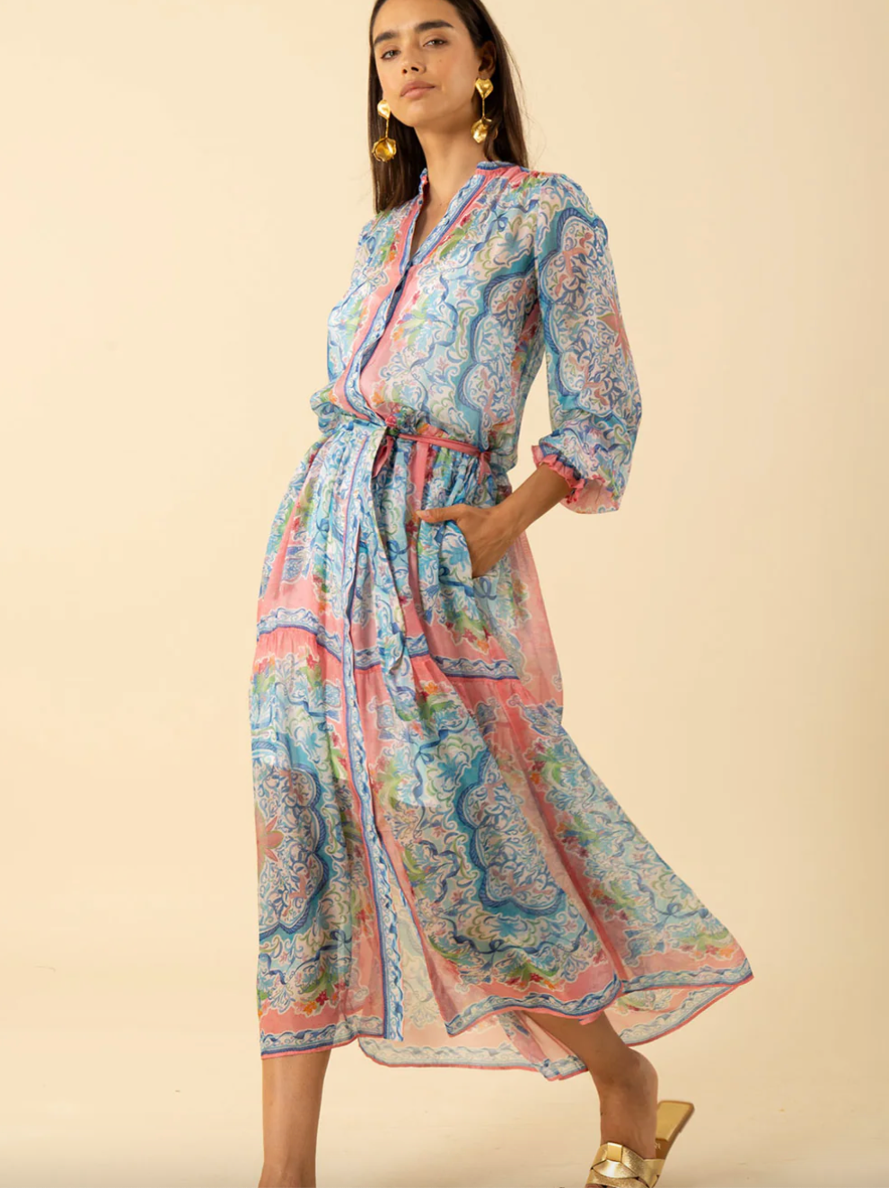 Halo Long Sleeve Pink Dress