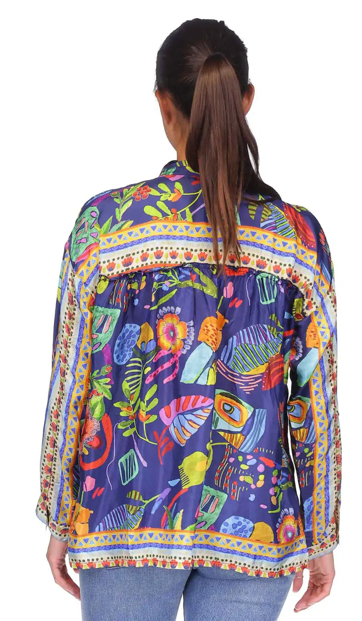 The Audrey Oversized Shirred Back Shirt