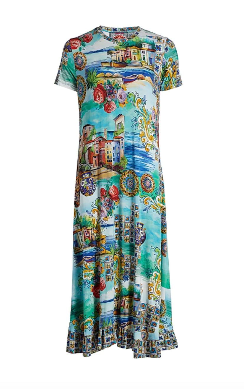The Janie Favorite Asymmetric Hem SS Dress