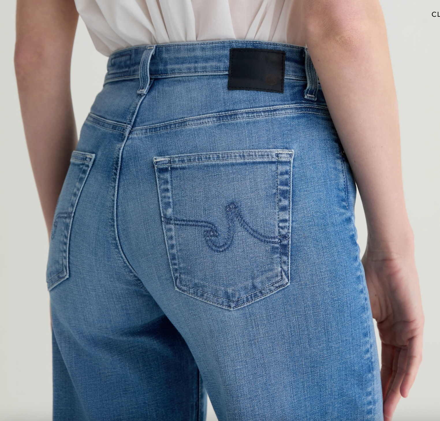 Saige Wide Leg Crop Jean Oceanic