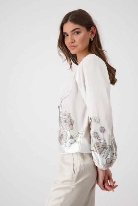 Placed Flowers Blouse