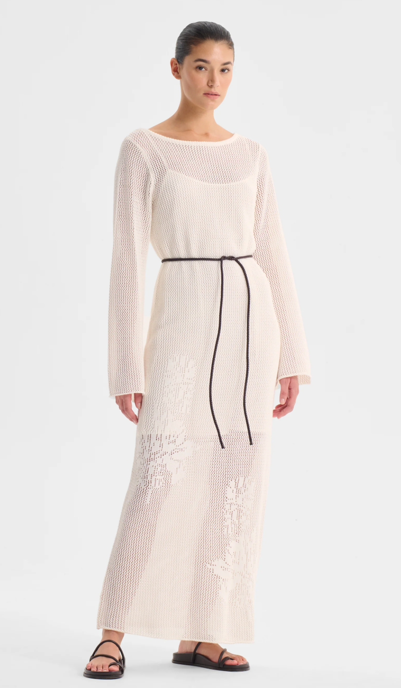 Chiara Knit Dress White