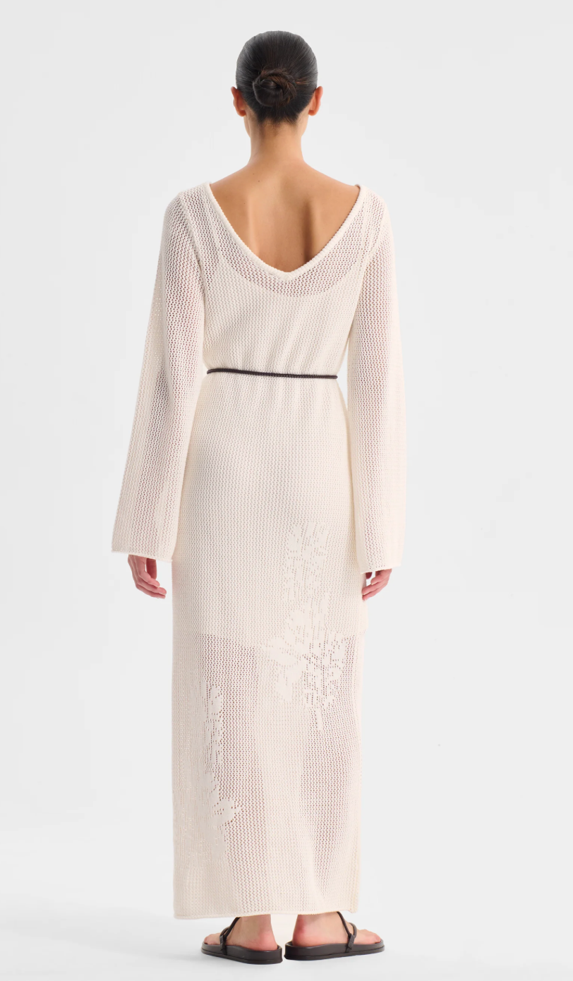 Chiara Knit Dress White