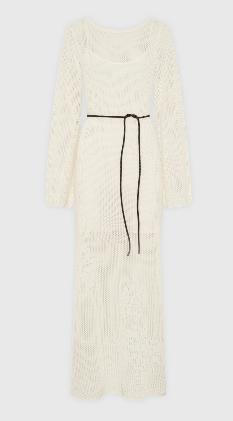 Chiara Knit Dress White