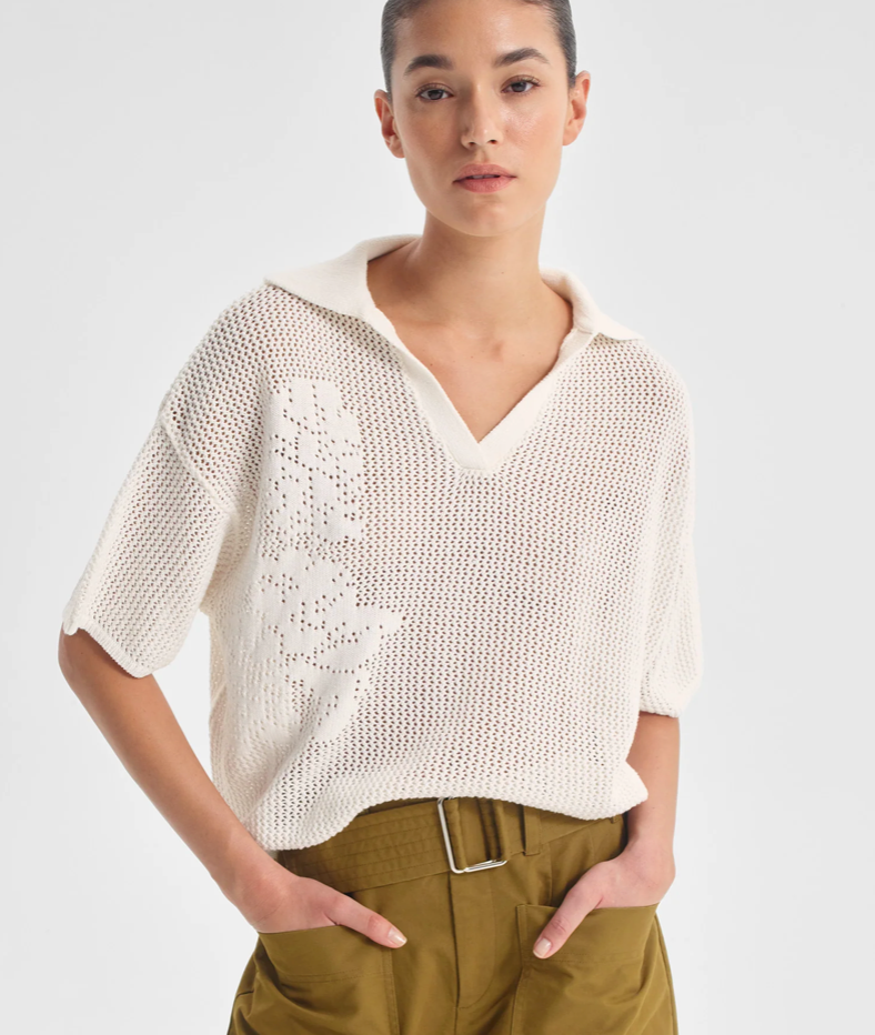 Chiara Knit Top White