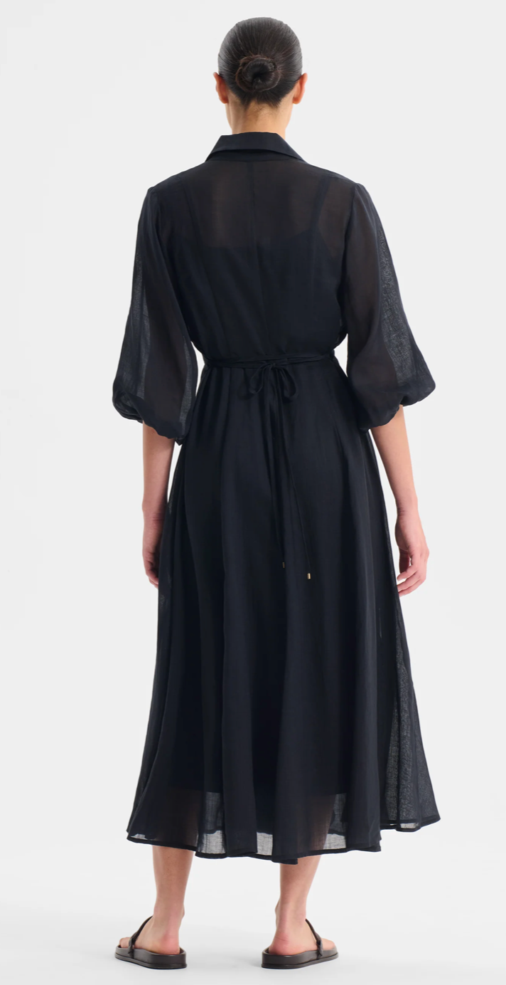 Constance Shirt Dress Black