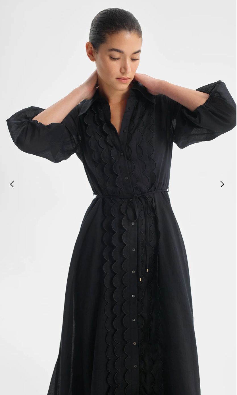 Constance Shirt Dress Black