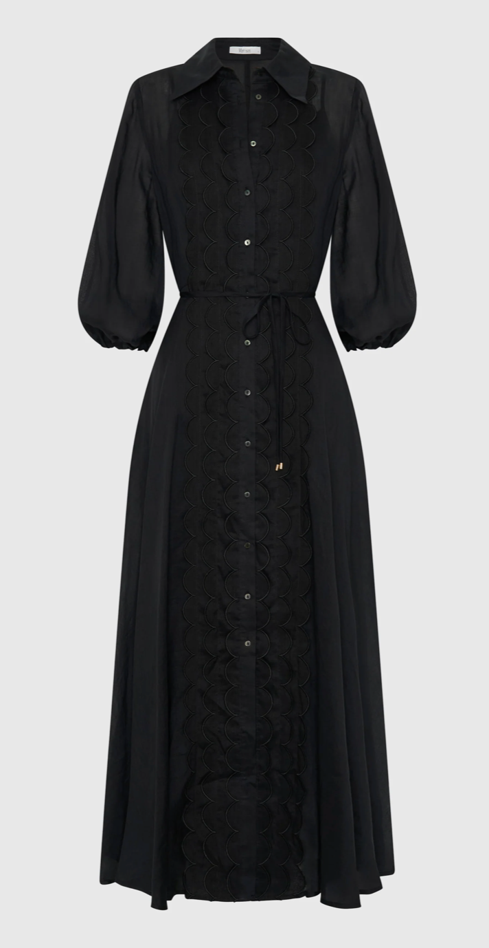 Constance Shirt Dress Black