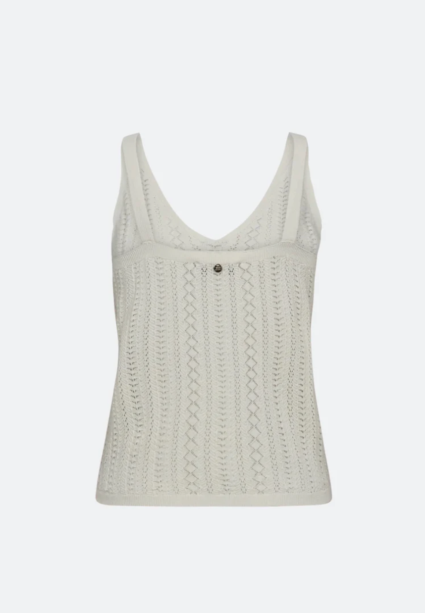 Cressida Melange Knit Top Ecru