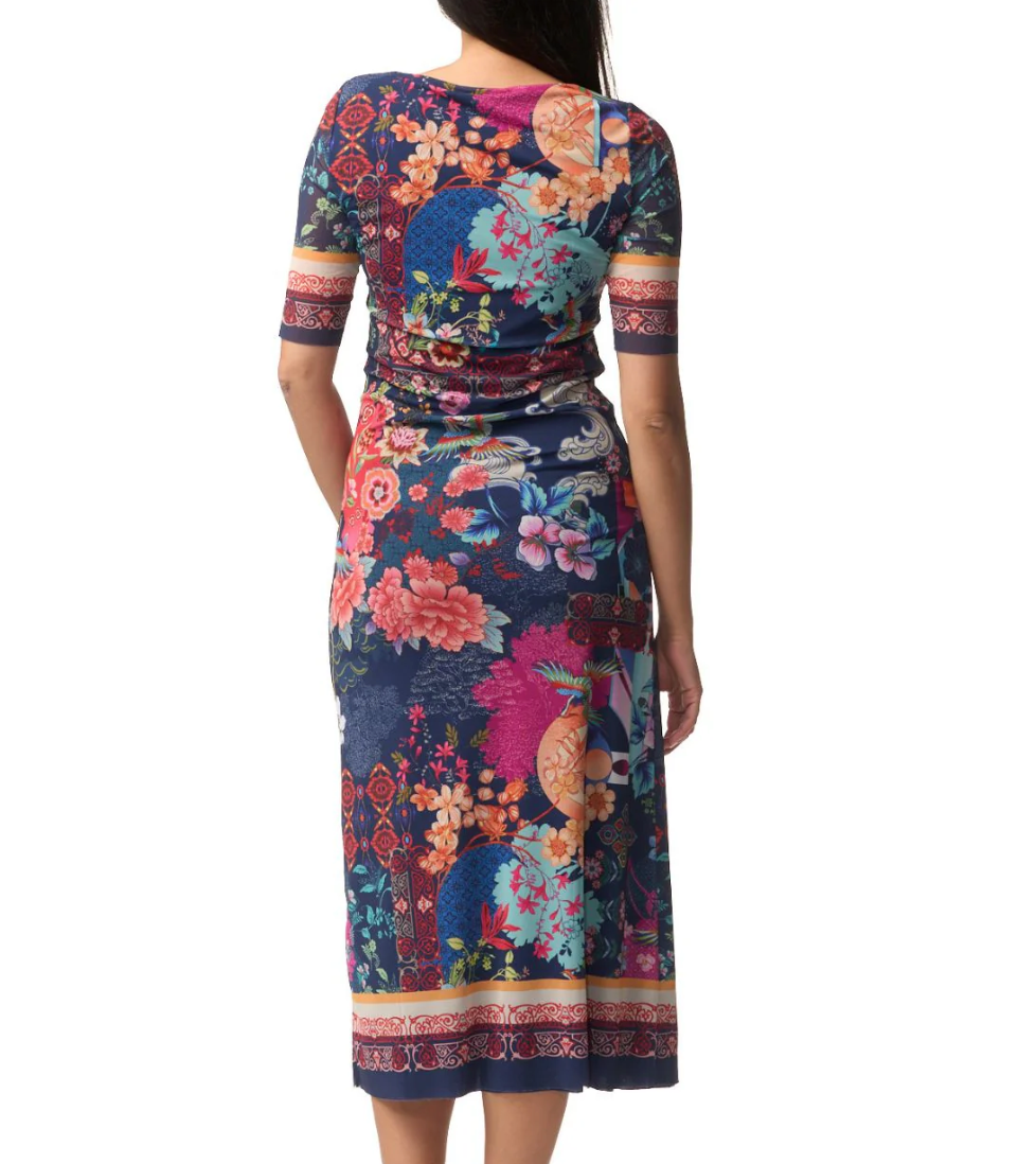 Maya Mesh Midi Dress - Creamer Blu