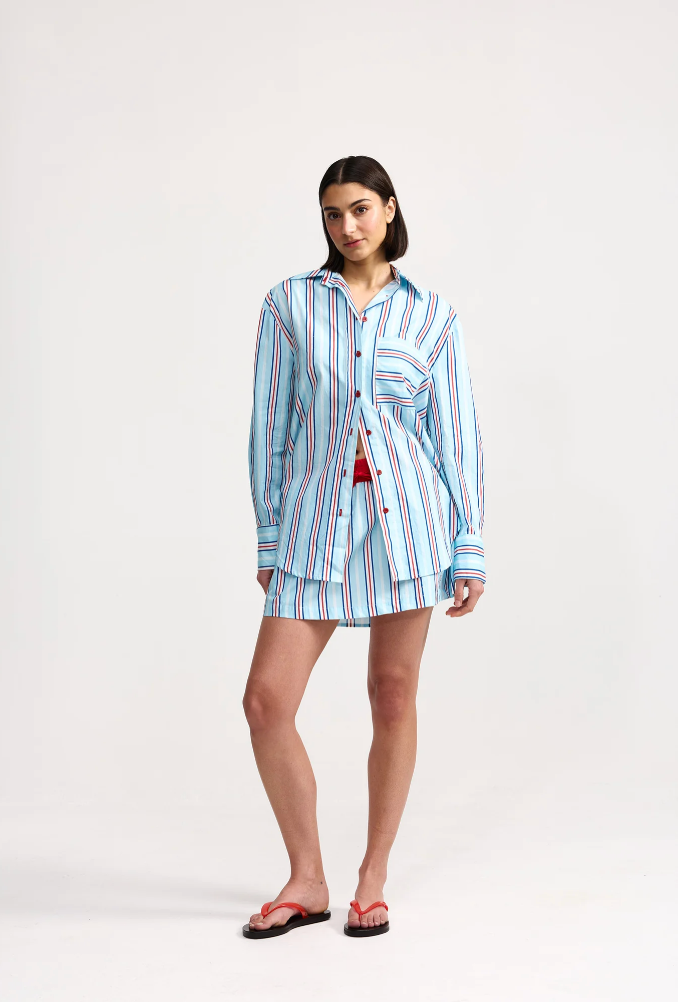 Buddy Shirt - Blithe Cherry Stripe