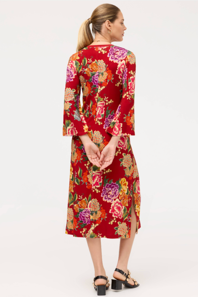 The Janie Fav Kimono Sleeve Tee Dress - Ryuu Flower