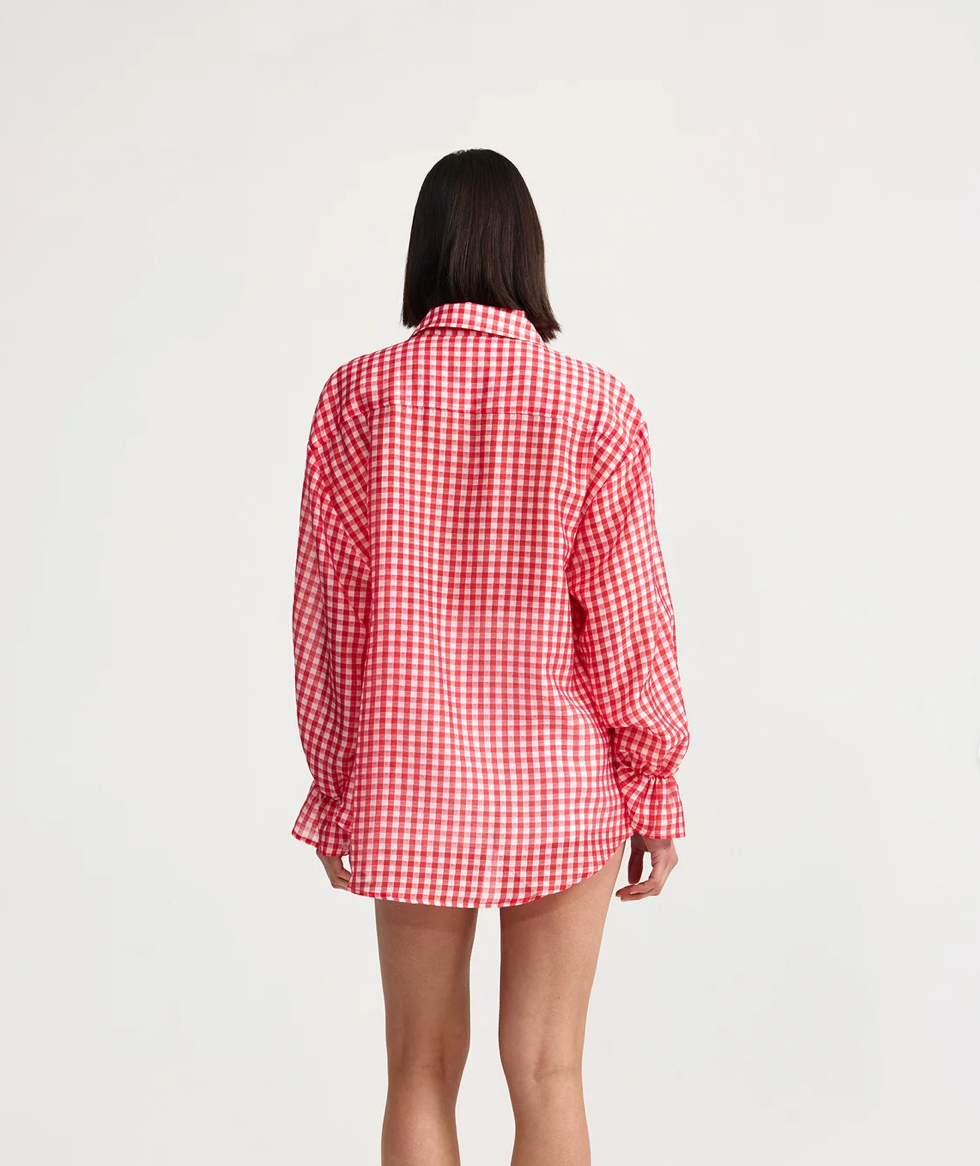 Chiara Shirt in Ruby Gingham